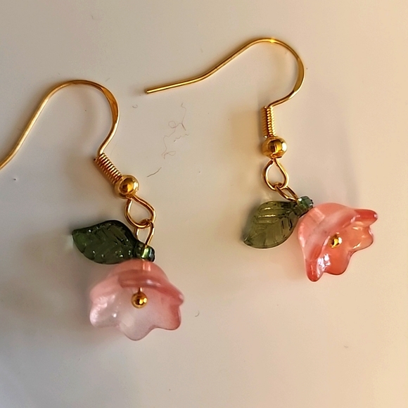 Flower Earrings Floral Earrings Blooming Earings Colorful Earrings blossom - Picture 3 of 5